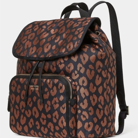 Kate Spade Leopard Print Backpack - Picture 2 of 6